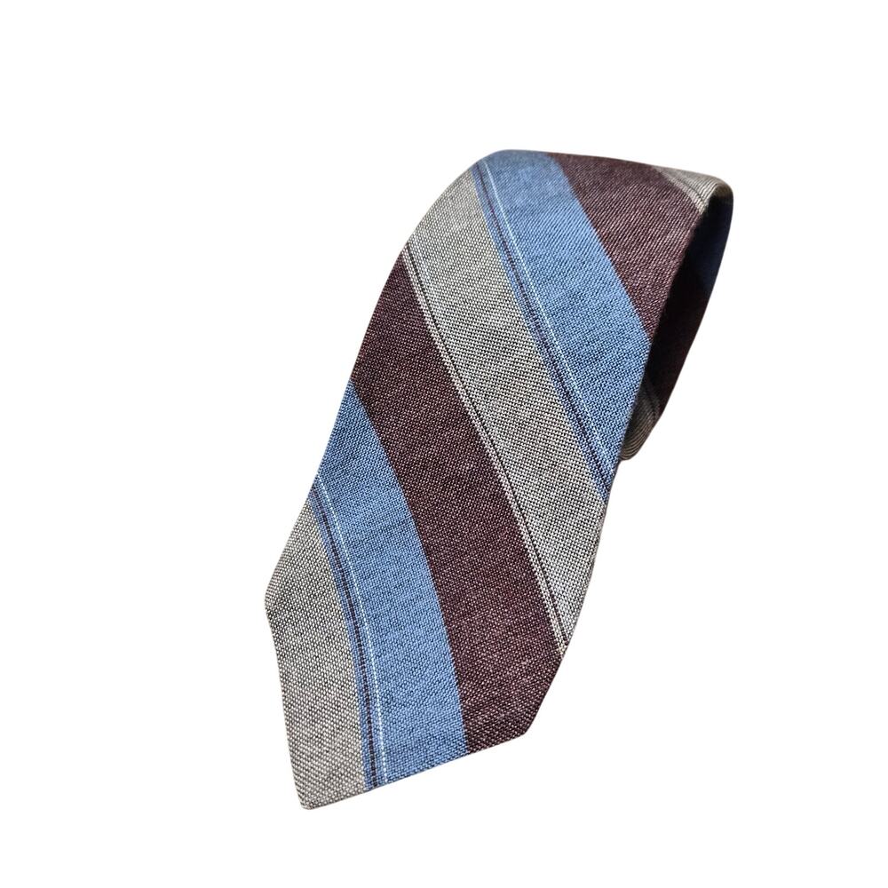 Surrey Traditional 100% Acrylic Blue Brown Gray Necktie